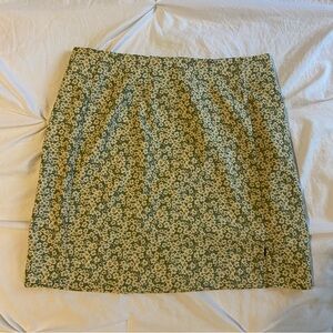 AEROPOSTALE Womens Small Fairy Green Daisy Mini Skirt w/ Slit 90’s Style flirty